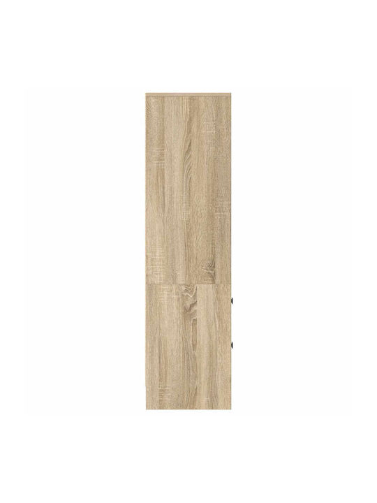 Wall Mounted Living Room Cabinet made of Solid Oak Wood 45.5x34x127cm