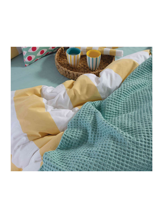 Nef-Nef Homeware New Golf Pique Half-Double Blanket 180x240cm Beige