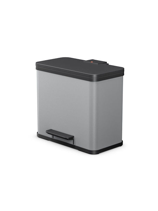 Hailo Waste Bin Waste made of Stainless Steel with Pedal Gray 9lt 1pcs