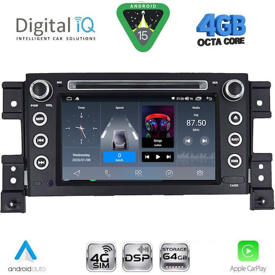 Digital IQ Автомобилна Аудио Система за Suzuki Grand Vitara 2005-2015 Bluetooth USB Вграден Wi-Fi GPS с Touch Screen 7"