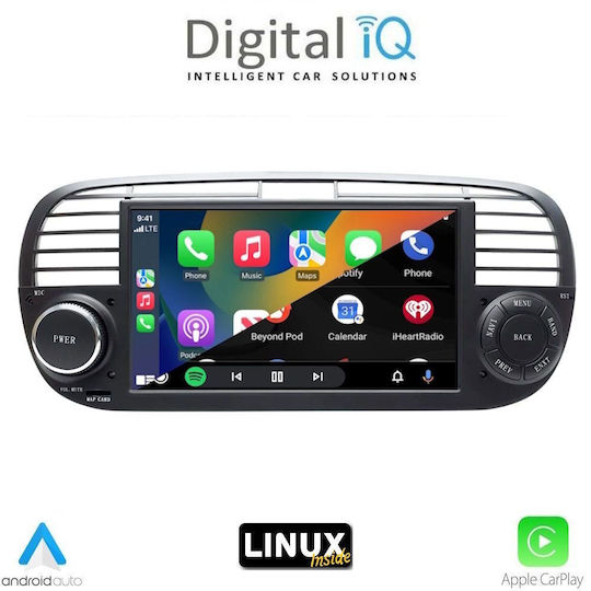 Digital IQ Ηχοσύστημα Αυτοκινήτου για Fiat 500 2007-2015 (Bluetooth/USB/WiFi/GPS) με Οθόνη Αφής 7"