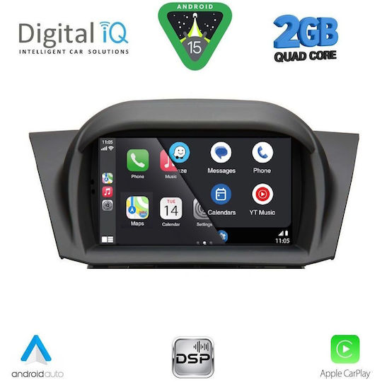 Digital IQ Car Audio System for Ford Fiesta 2008-2017 Bluetooth USB WiFi GPS Apple CarPlay Android Auto with 7" Touch Screen
