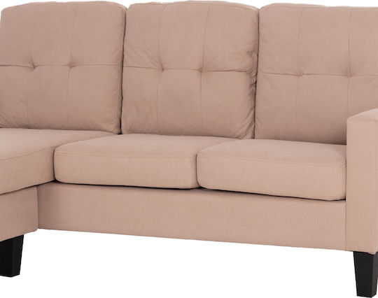 Meggy Colțar cu Unghi Reversibil Bej 184.5x75x86cm