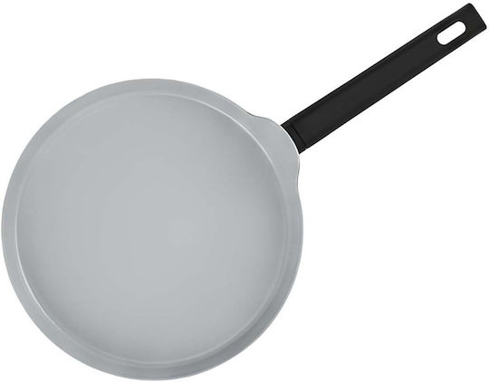 Swiss Haus 28cm Shallow Frying Pan Ergonomic Insulated Textured Handle Silver Swiss Haus 28cm Shallow Frying Pan Ergonomic Insulated Textured Handle Silver