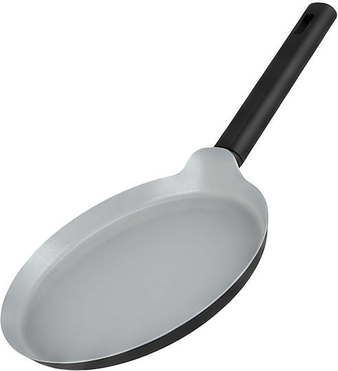 Swiss Haus 28cm Flache Pfanne Ergonomischer Isolierter Texturierter Griff Silber