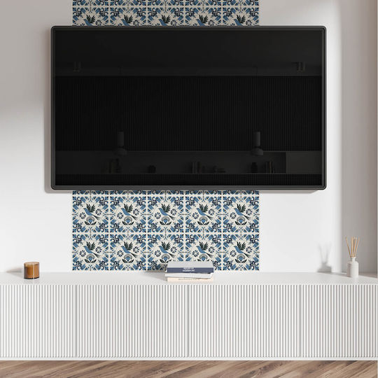Vinyl Tile Set Kitchen Motif Bird Flower Pattern 20x20x20 Cm
