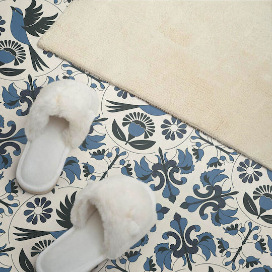 Vinyl Tiles Kitchen Motif Bird Flower Pattern 6x60x30 Cm
