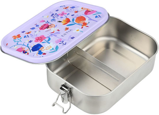 Estia Fairy Tales Edelstahl Kinderlebensmittelbehälter 1.2Liter Flieder