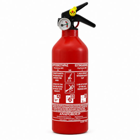 Autopataki Car Fire Extinguisher Dry Powder 8A 34B C 1kg 02-205.3A