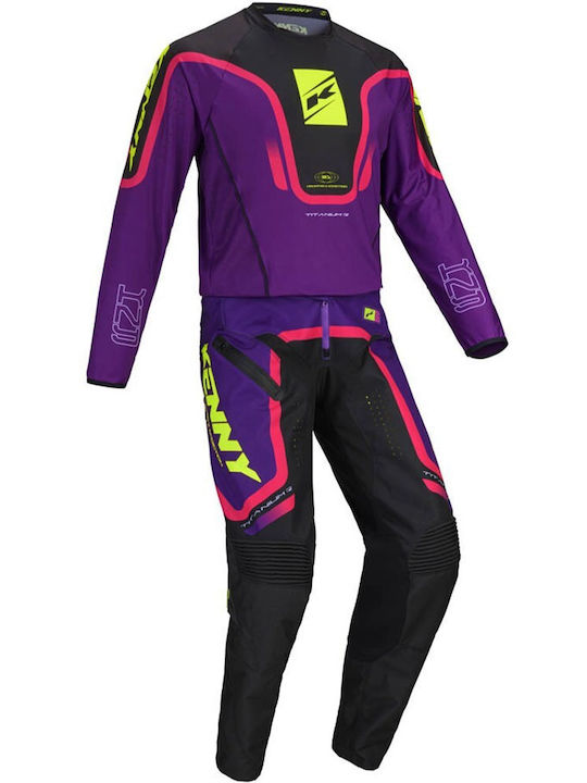 Kenny Titanium Männer Reittrikot Langärmelig Lila Farbe