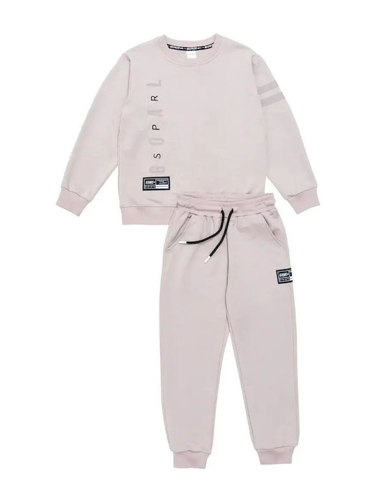 Kinder Sweatpants Set Rosa Dunkel 2Stücke