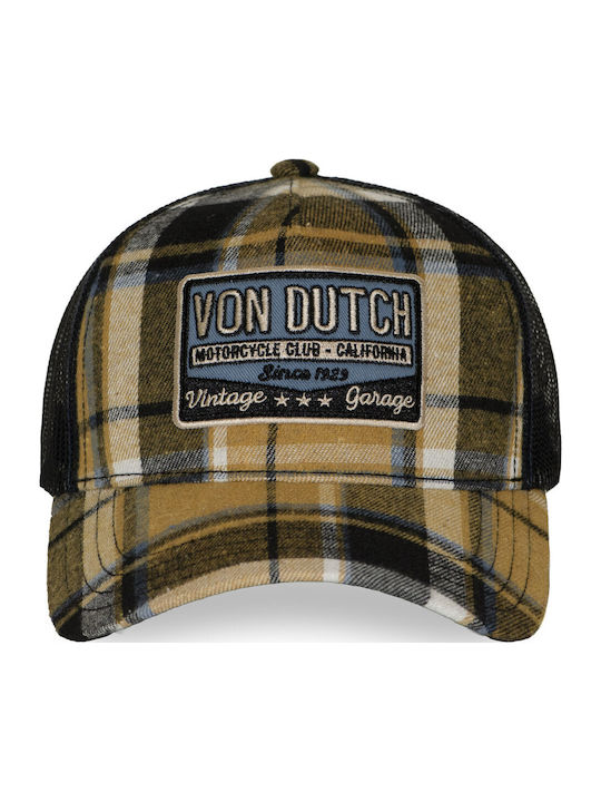 Checked Patch Yellow Trucker Cap Von Dutch Checked Patch Yellow Trucker Cap Von Dutch