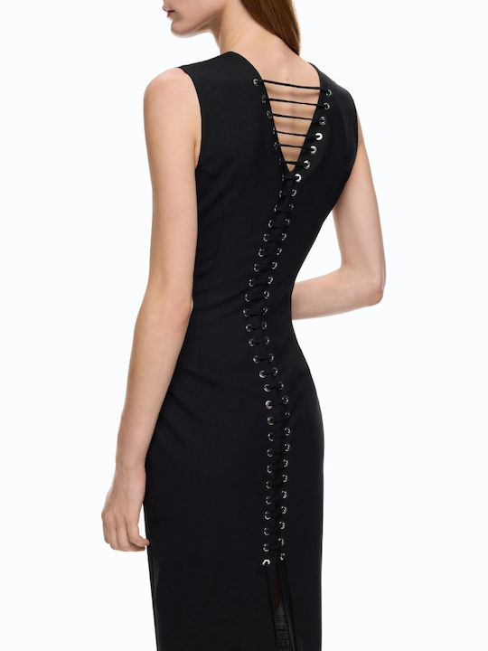 Summer Midi Evening Dress Black