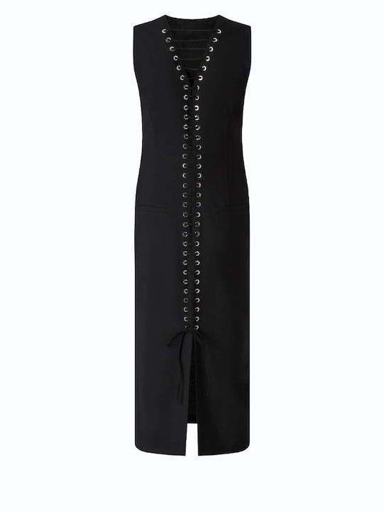Summer Midi Evening Dress Black