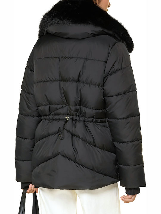 Barbour Jachetă Puffer Dama pentru Iarnă Negru Barbour Jachetă Puffer Dama pentru Iarnă Negru