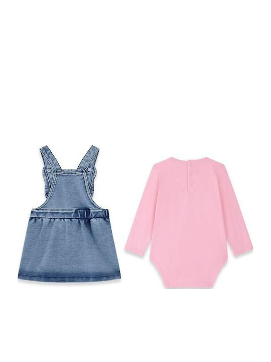 Mädchenkleid Denim Rosa