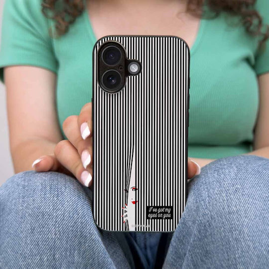 Sonique Stripe Stories Series Xiaomi Xiaomi 17 5G Eye On You Umschlag Rückseite Schwarz