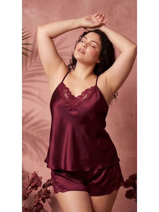 Jumelles Καλοκαιρινό Babydoll Μπορντο
