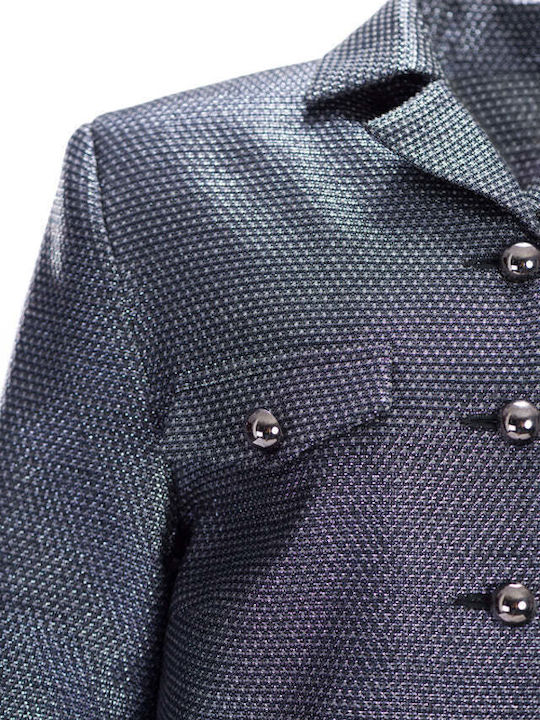 Silvy Rowson Kurz Damen Blazer Silber