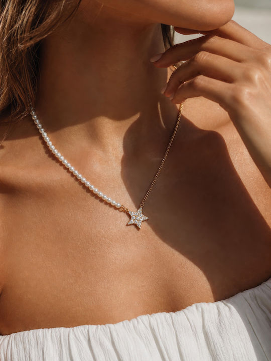Chrysothemiss Κολιέ Étoile Perle