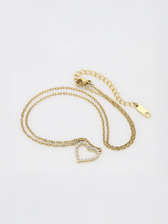 Chrysothemiss Necklace Golden Heart Glow Chrysothemiss Necklace Golden Heart Glow