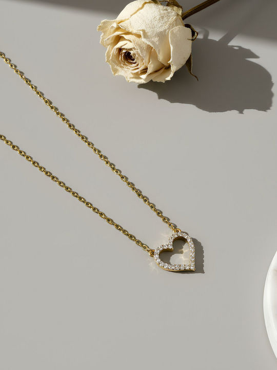 Chrysothemiss Κολιέ Golden Heart Glow