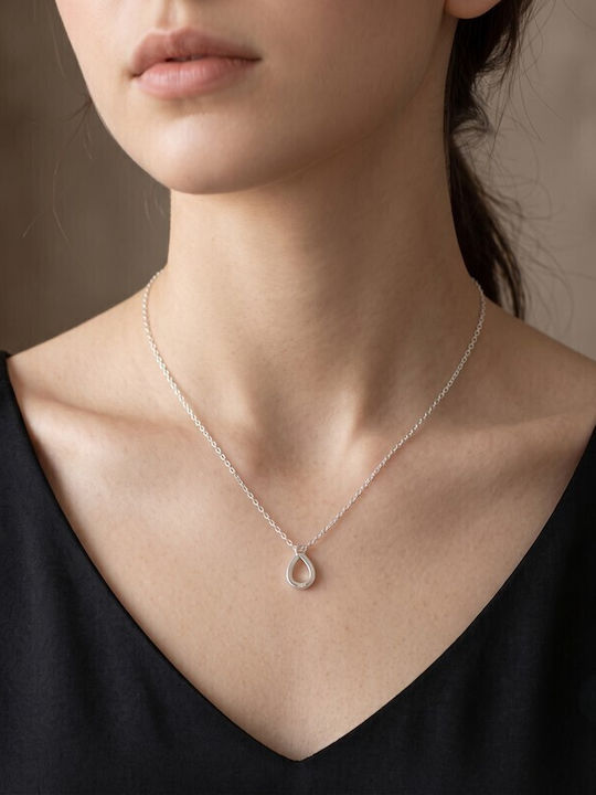 Grekas Halskette mit Träne-Design aus Silber Grekas Halskette mit Träne-Design aus Silber
