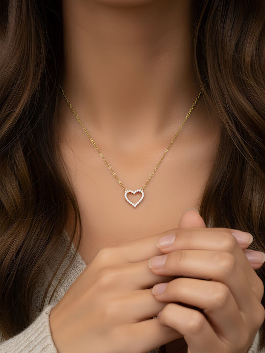 Chrysothemiss Κολιέ Golden Heart Glow