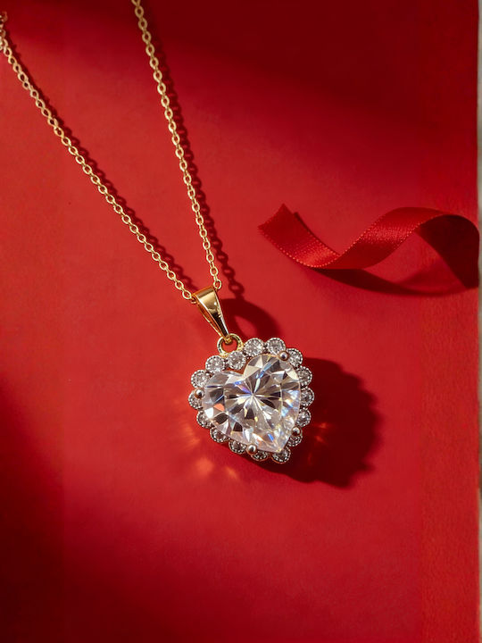 Chrysothemiss Κολιέ Crystal Heart Elegance