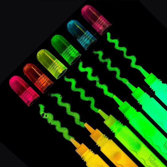 Tiger Tribe Glitter Glue Glow Set 6 Pieces