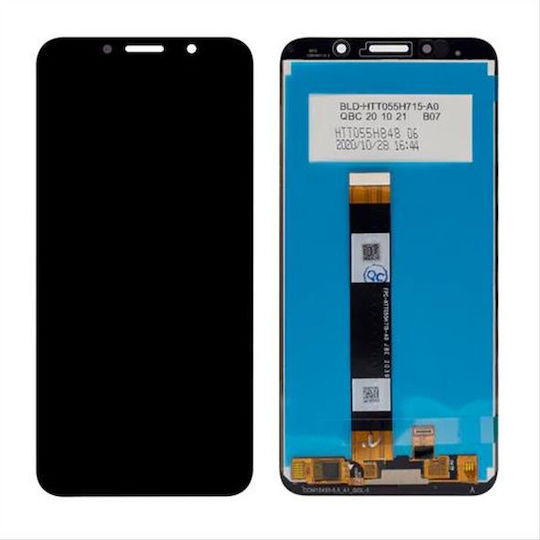 O ecran cu Mecanism Tactil pentru Huawei Y5P (Negru)