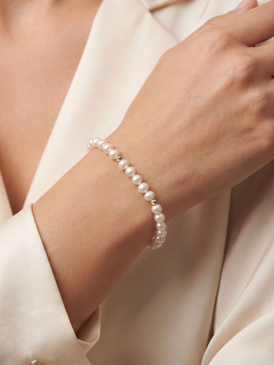 Kiriakos Gofas Set with Necklace & Bracelet with Stones and Pearls