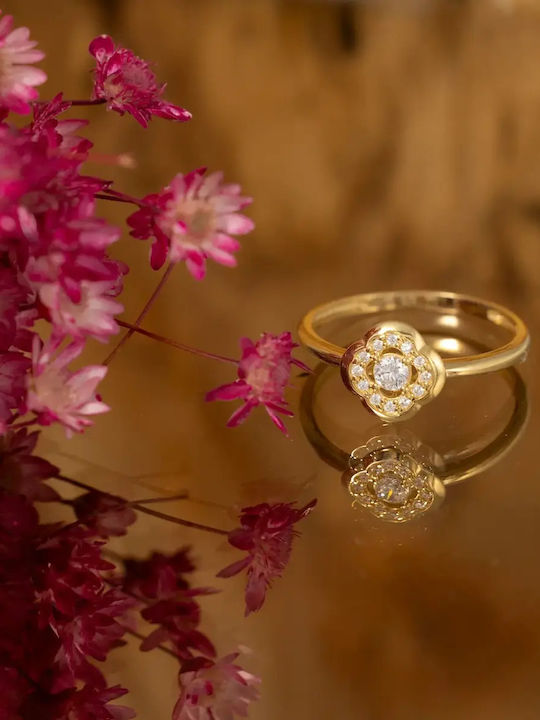 Women's Ring with Zircon from 9K Gold