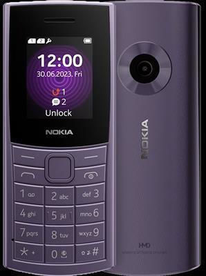 Nokia 110 (2024) Dual SIM Κινητό με Κουμπιά (Ελληνικό Μενού) Μωβ