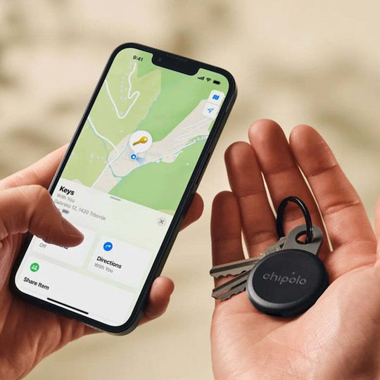 Chipolo Loop Apple Find My și Google Find Hub Cărbune 4 Bucăți cu Localizare Smartphone Reîncărcabil