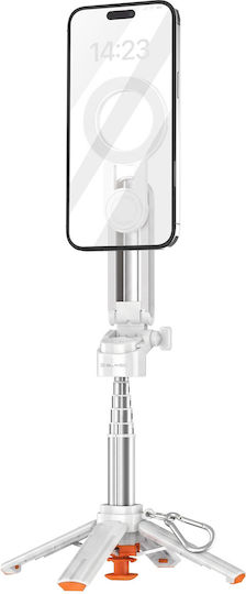 Blavec Selfie Stick Aluminium Coco Pro Mini P-01 Magsafe Auto Pop Quadripod + Remote Control + Holder 0,48 Metra Sscpmp01-mqhw048 White