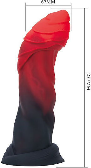 Power Monsters Infernal Goliath Bicolor Fantasy Dildo With Suction Cup Red