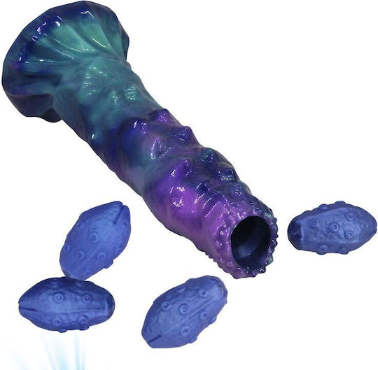 Power Monsters Duskwalker Sentinel Tricolor Dildo Φουσκωτό Μπλε