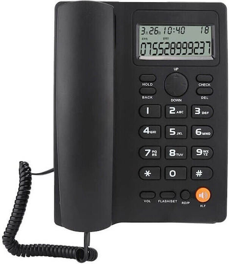 OHO-08CID Kabelgebundenes Telefon Büro Schwarz