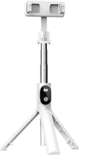 Blavec P-02 Selfie Stick Trepied Pentru Telefon Mobil Telecomandă Bluetooth Alb