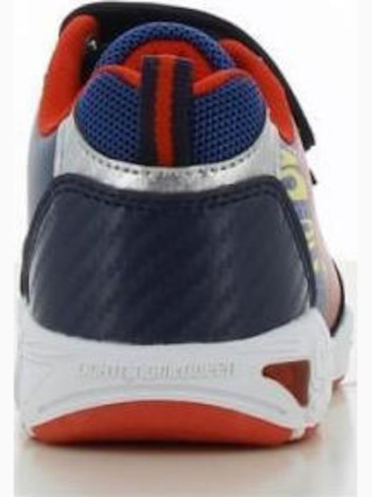 Kids Sneakers with Hoop & Loop Closure & with Lights Red