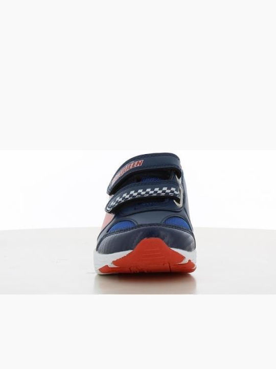 Kids Sneakers with Hoop & Loop Closure & with Lights Red