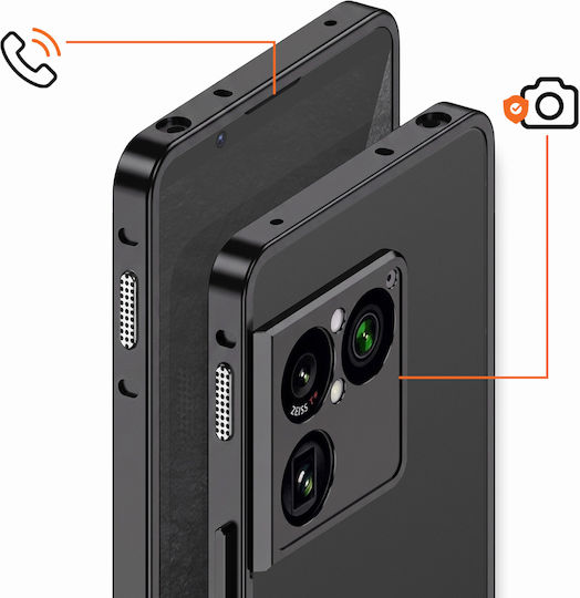 Avizar Metall Stoßstange Hülle Sony Xperia 1 Viii Kamera Schutz Schwarz
