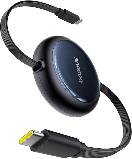 Baseus Nomos Power Data Cable Retractable Usb Type-c To Usb Type-c 100w 1.5m Black