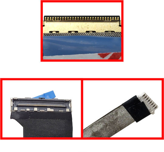 Кабел за екран Flex Dell Precision M4800 4800-0606 4800-0620 4800-0675 4800-4323 4800-4326 Vaq10 30pin 0wj640 Dc02c009n00 Oem Код 1-flex1019