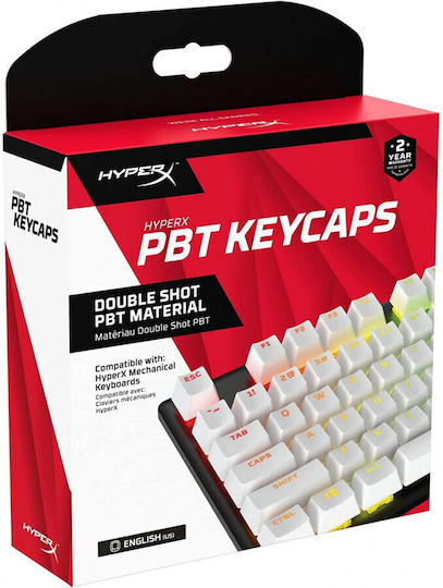 HyperX Пълен Комплект Капачки За Клавиатура PBT 519T5AA PBT с Подредба ANSI 104 бр