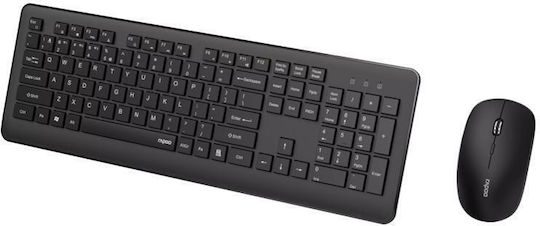 Rapoo 8310M Fără fir Bluetooth Set tastatură și mouse Engleză US Gri