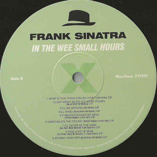 Frank Sinatra In Wee Small Hours Lp Vinyl
