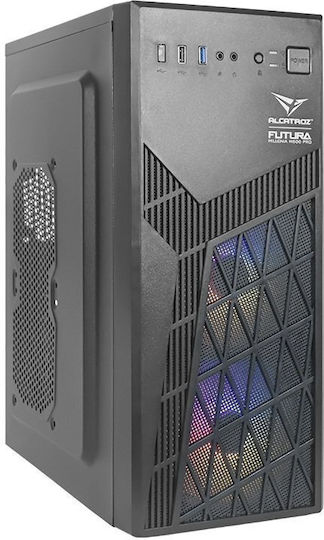 Futura Millenia ECO M600 PRO Gaming Midi-Turm Computergehäuse mit RGB-Beleuchtung Schwarz