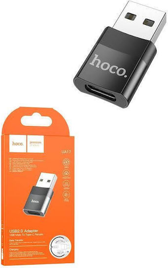 Hoco Ua17 Convertor USB-A masculin la USB-C feminin